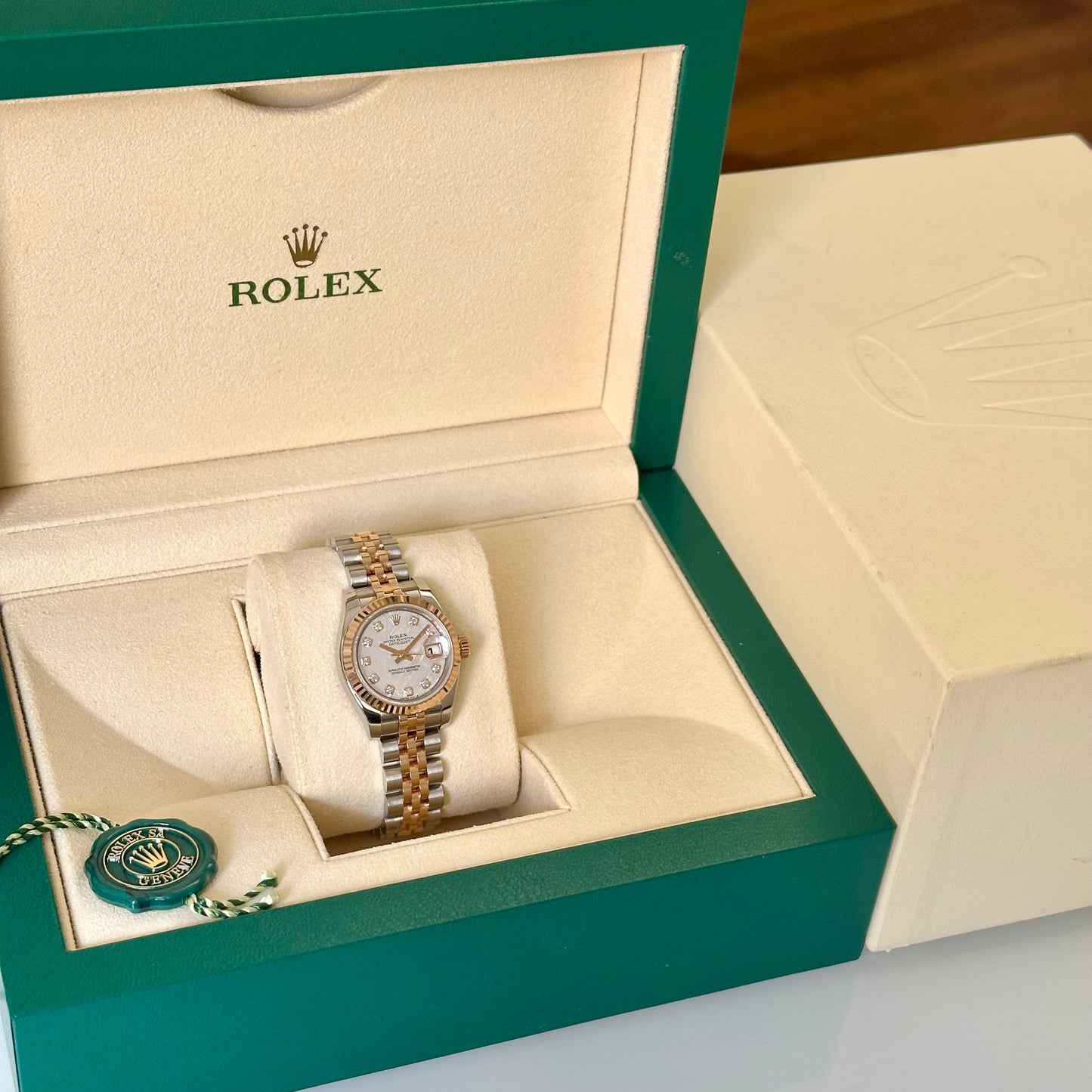 Lady-Datejust 26 Meteorite Diamond Dial 18K Rose Gold Ref 179171