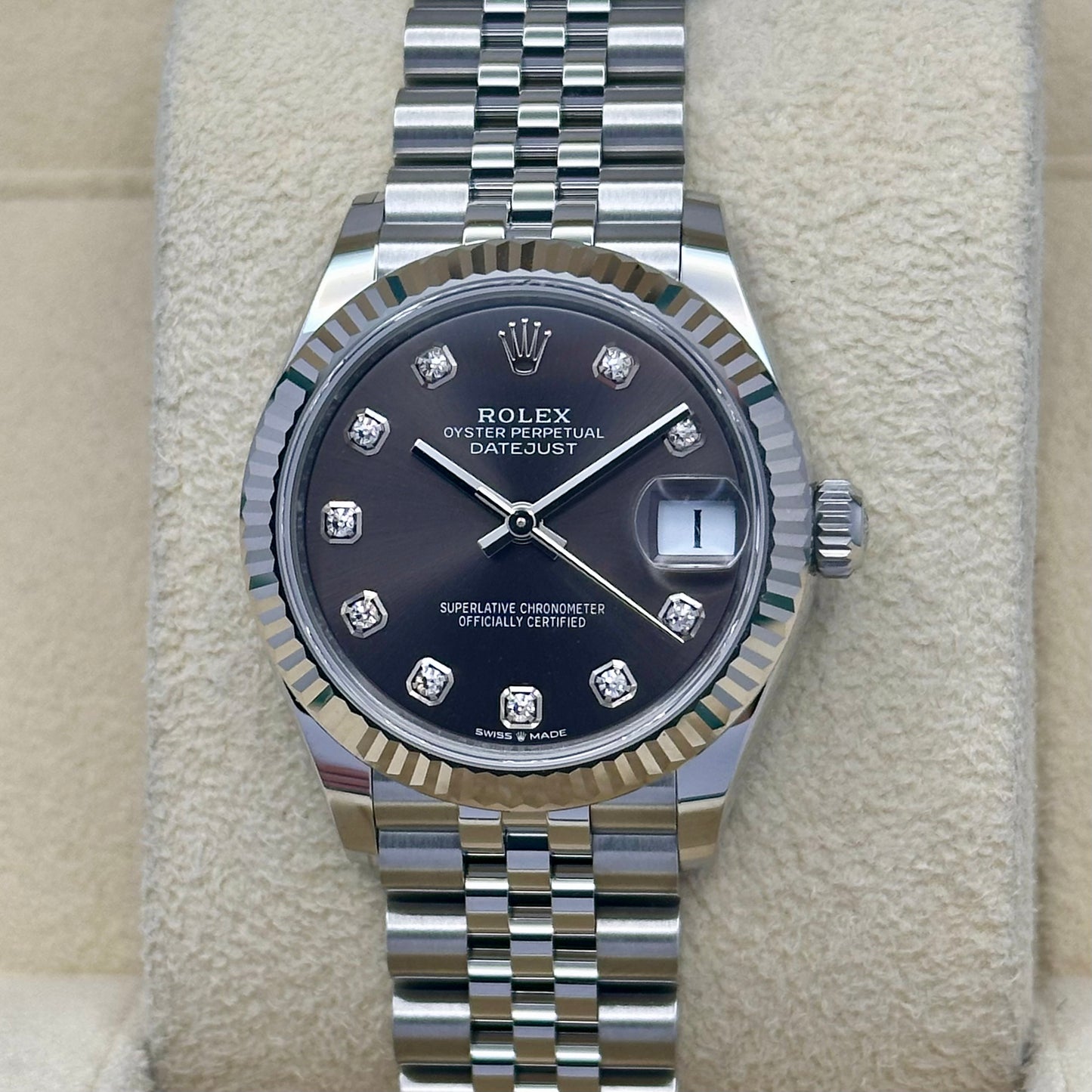 Datejust 31 Grey Diamond 18K White Gold Ref 278274 2026