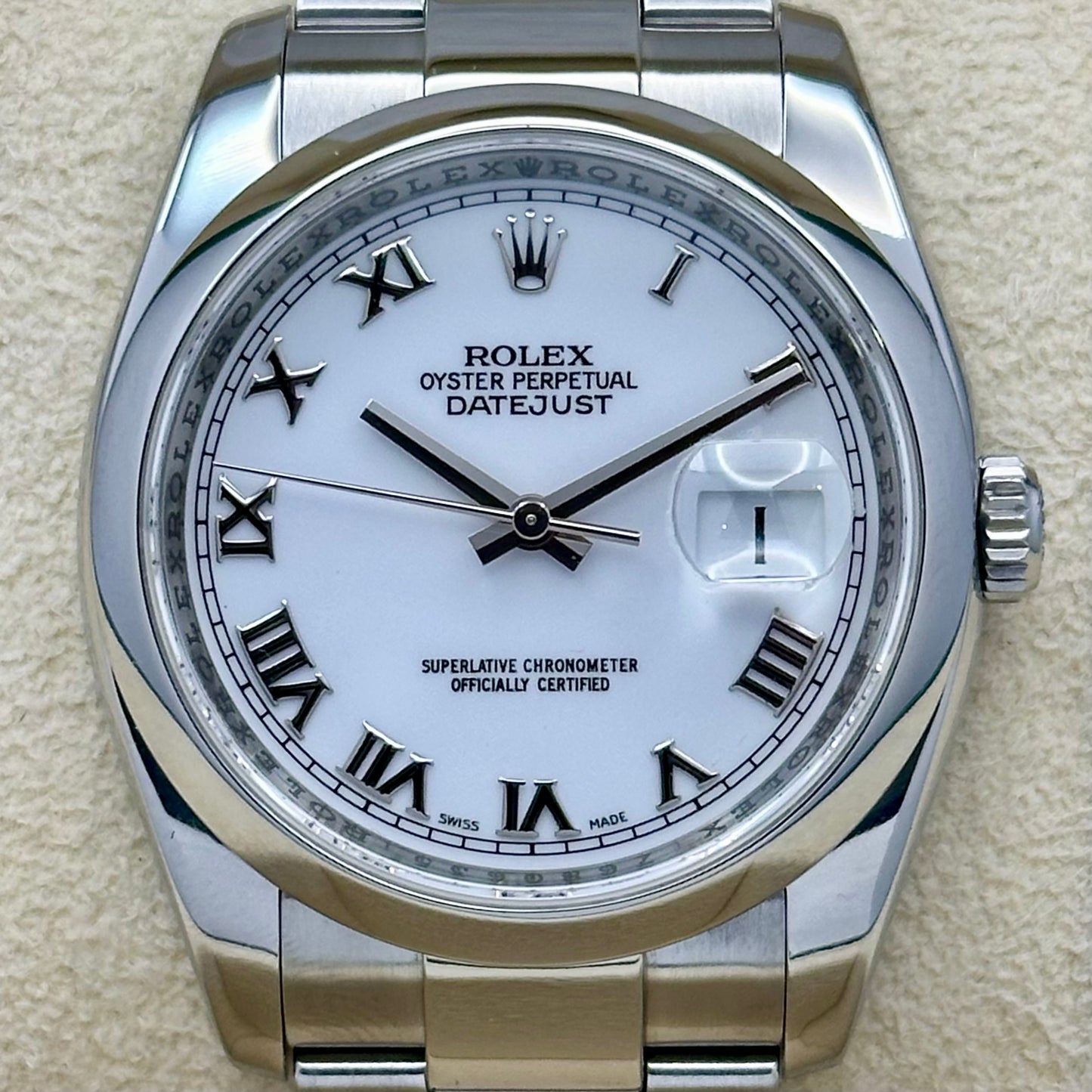 Datejust 36 White Romans Ref 116200 2007