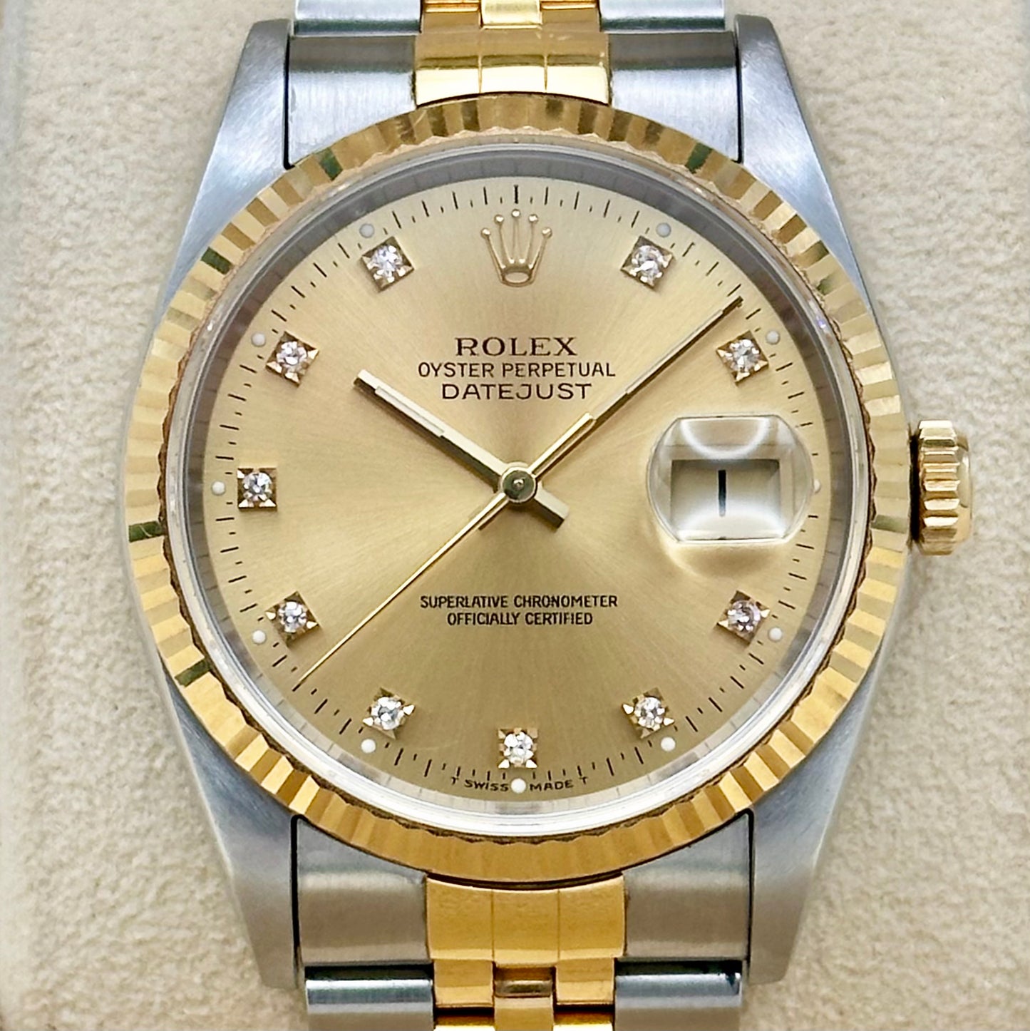Datejust 36 Champagne Diamond Ref 16233 1993