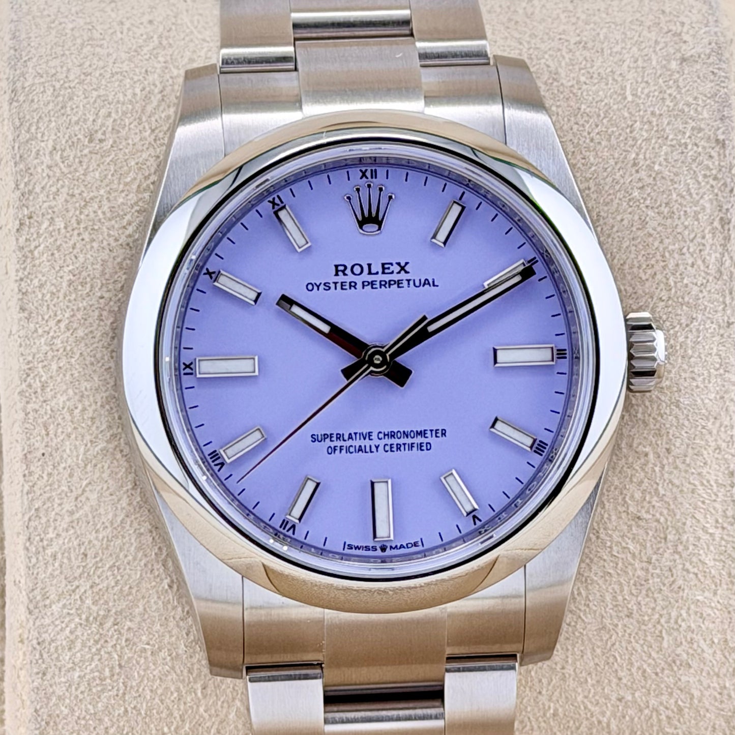 Oyster Perpetual 34 Lavender Dial Ref 124200 2025