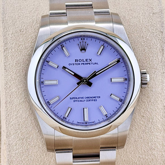 Oyster Perpetual 34 Lavender Dial Ref 124200 2025