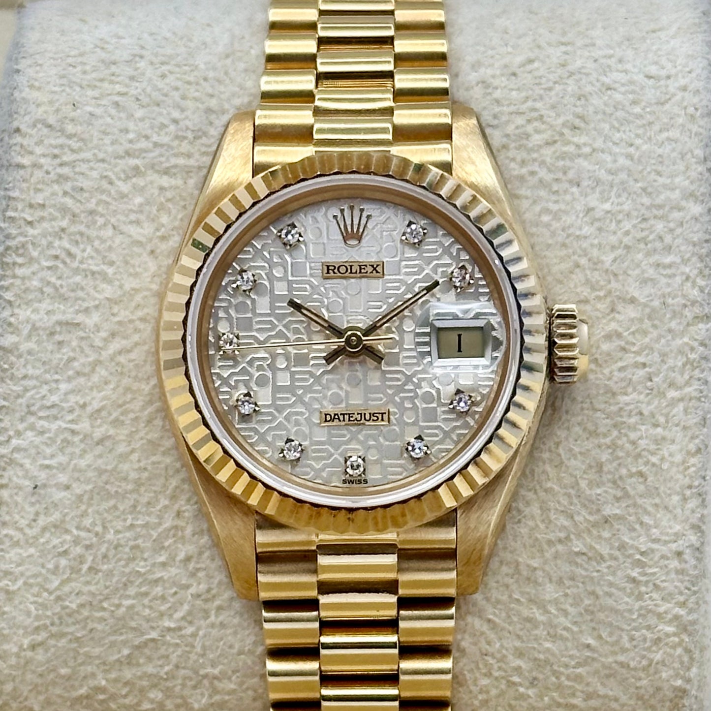 Lady-Datejust 26 Anniversary Diamond 18K Yellow Gold President Ref 69178J