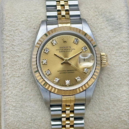 Lady-Datejust 26 Champagne Diamond Ref 69173G