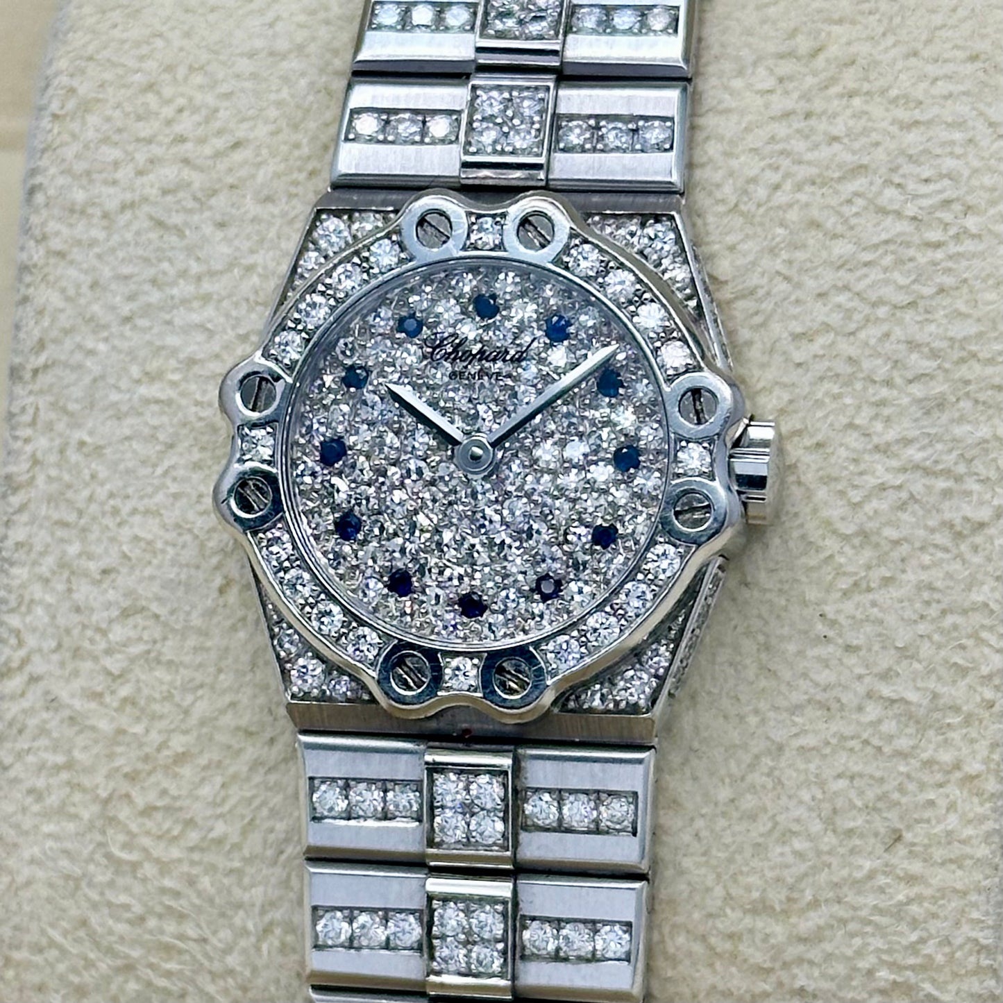 St Moritz Ladies 18K White Gold Factory Diamond Set Ref 25/4218/1
