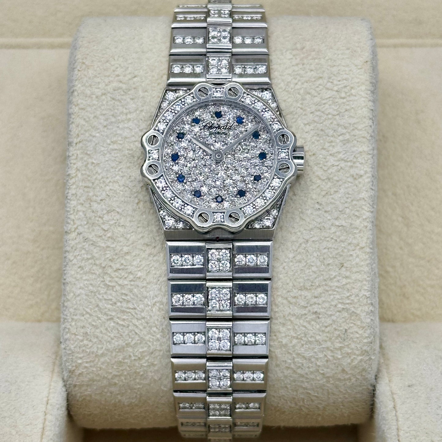 St Moritz Ladies 18K White Gold Factory Diamond Set Ref 25/4218/1