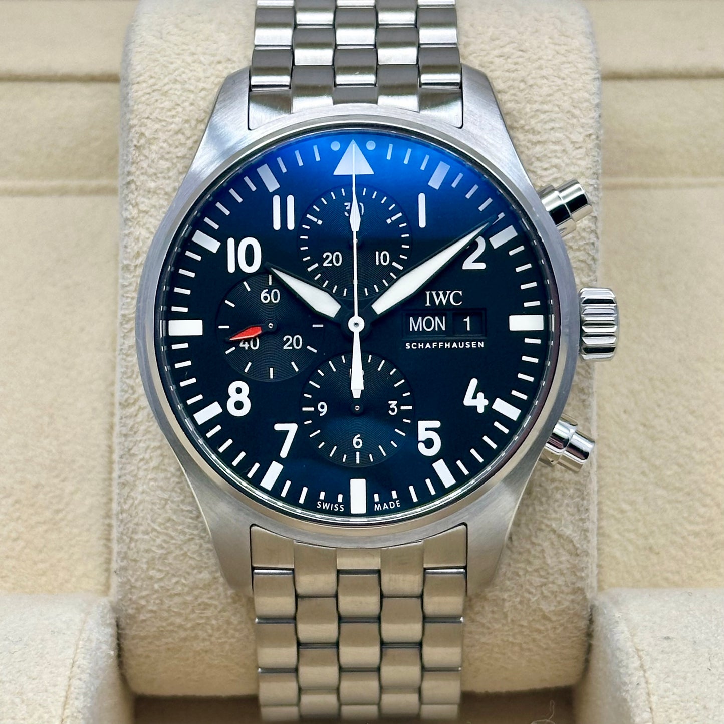 Pilot’s Chronograph 43 Black Dial Ref IW377710 2019