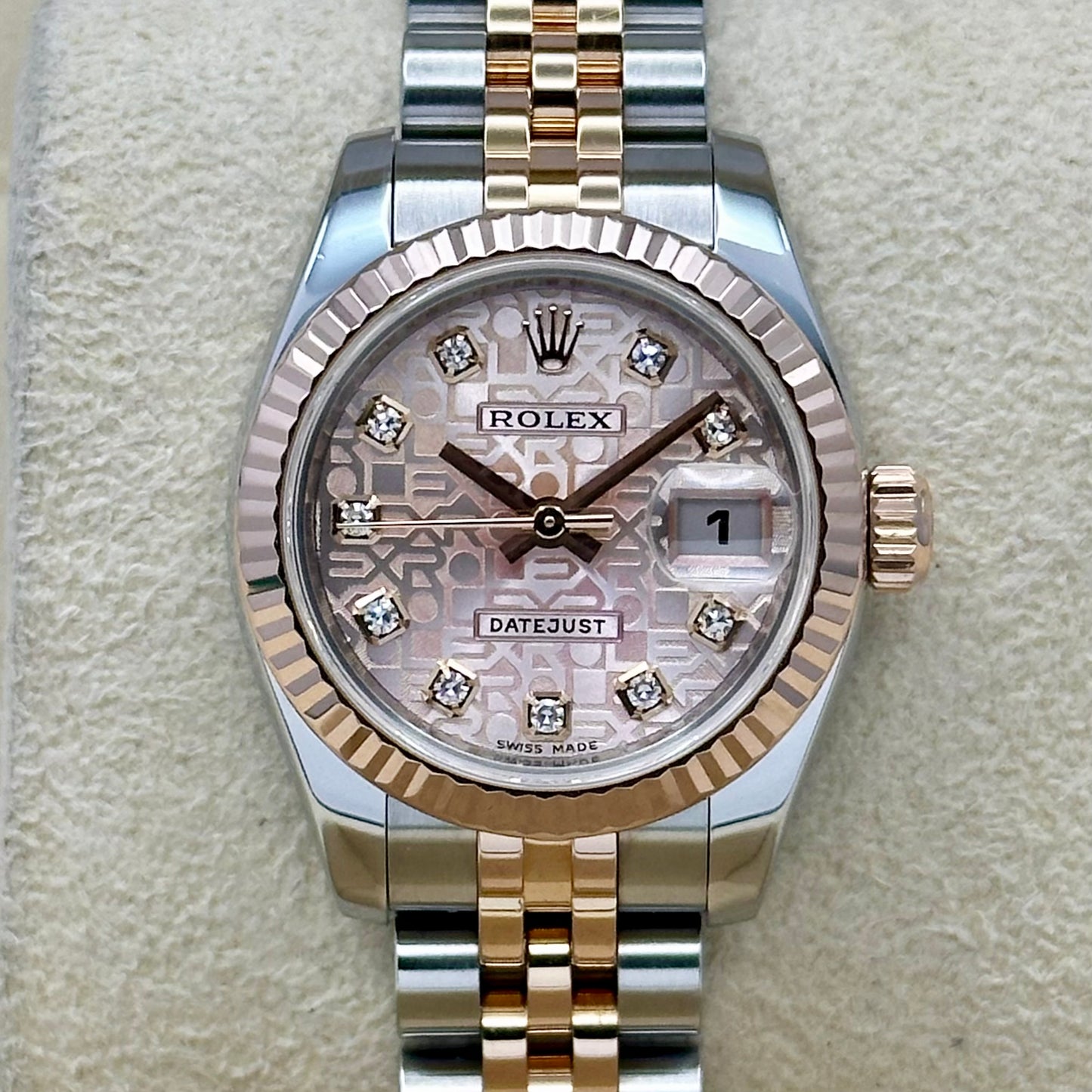 Lady-Datejust 26 Pink Anniversary Diamond Dial 18K Rose Gold Ref 179171 2011
