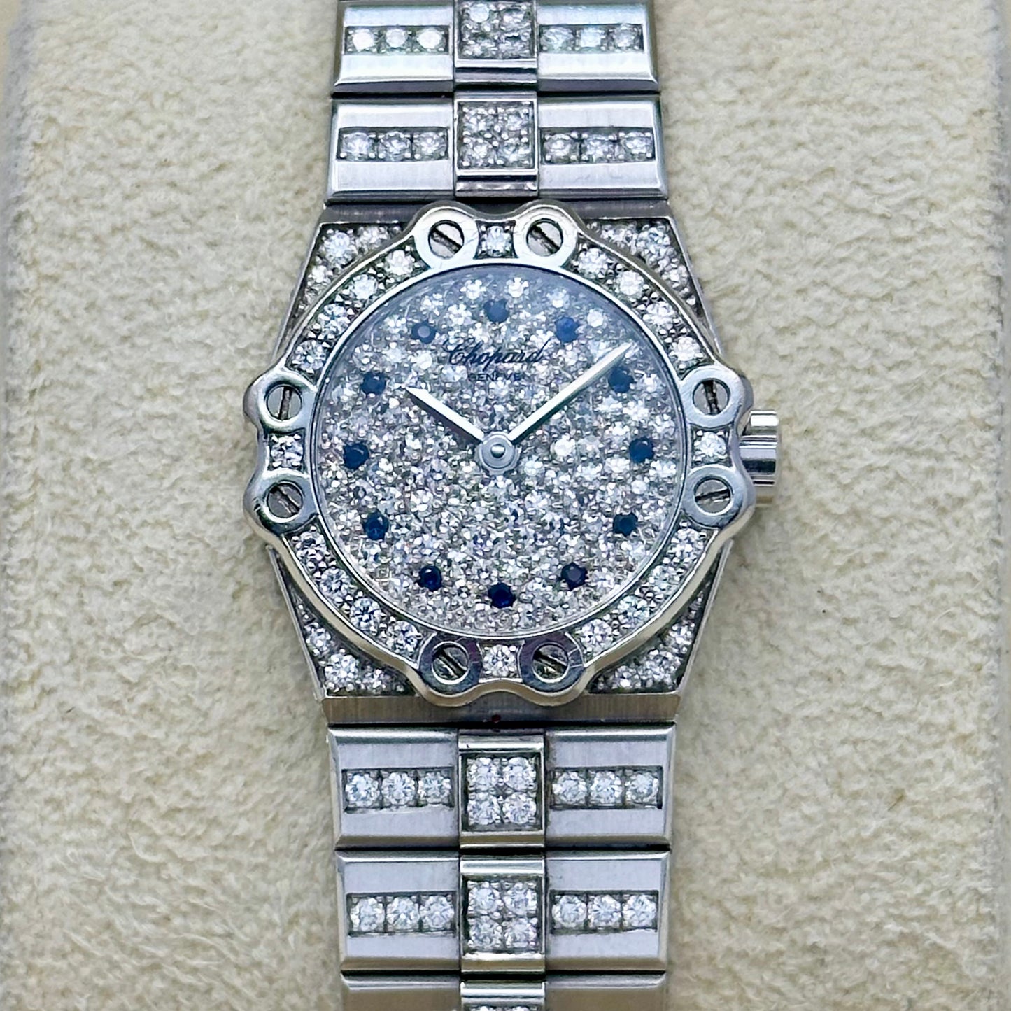 St Moritz Ladies 18K White Gold Factory Diamond Set Ref 25/4218/1