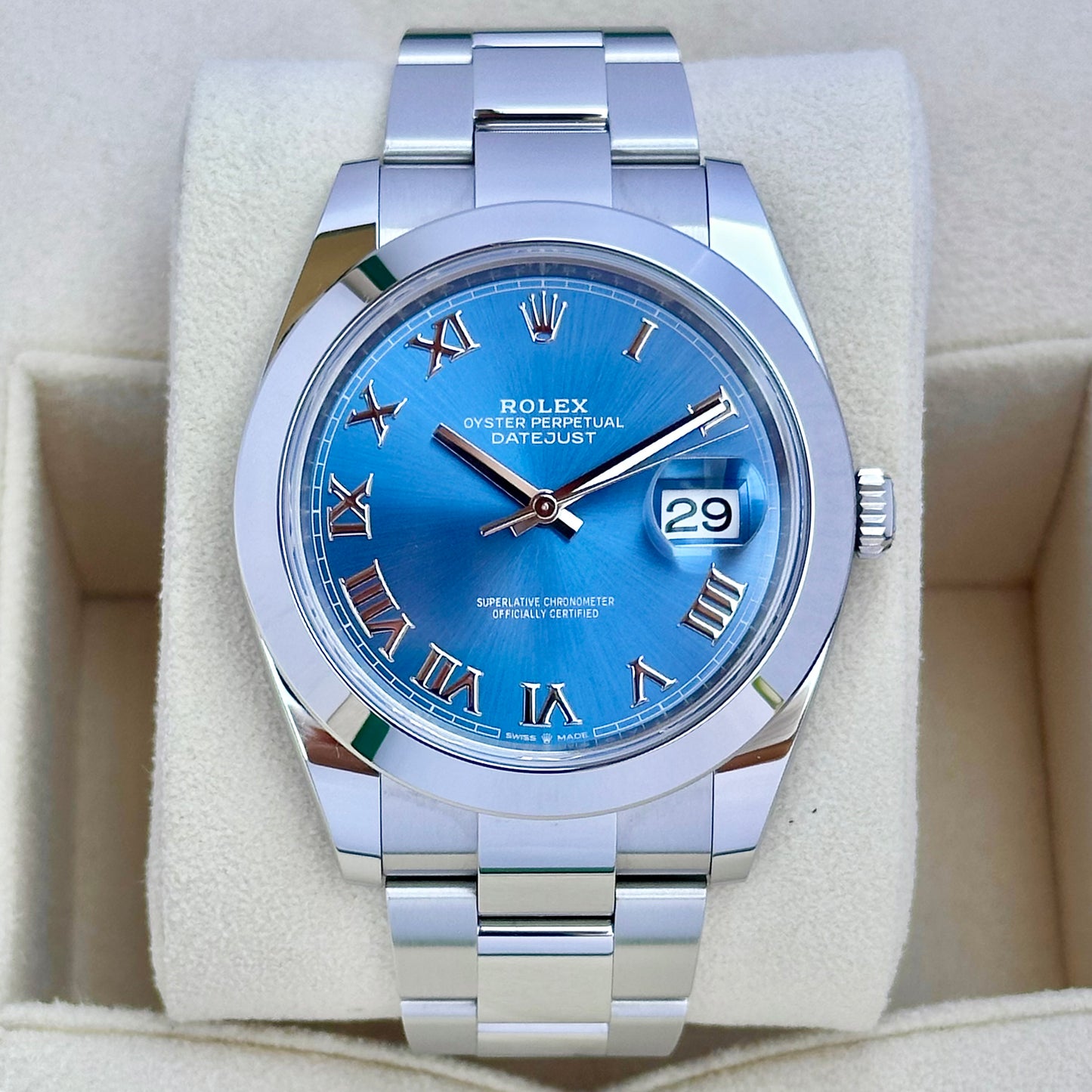 Datejust 41 Azzurro Blue Ref 126300 2023