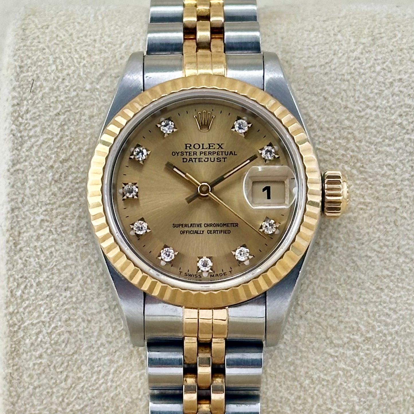 Lady-Datejust 26 Champagne Diamond Ref 69173G