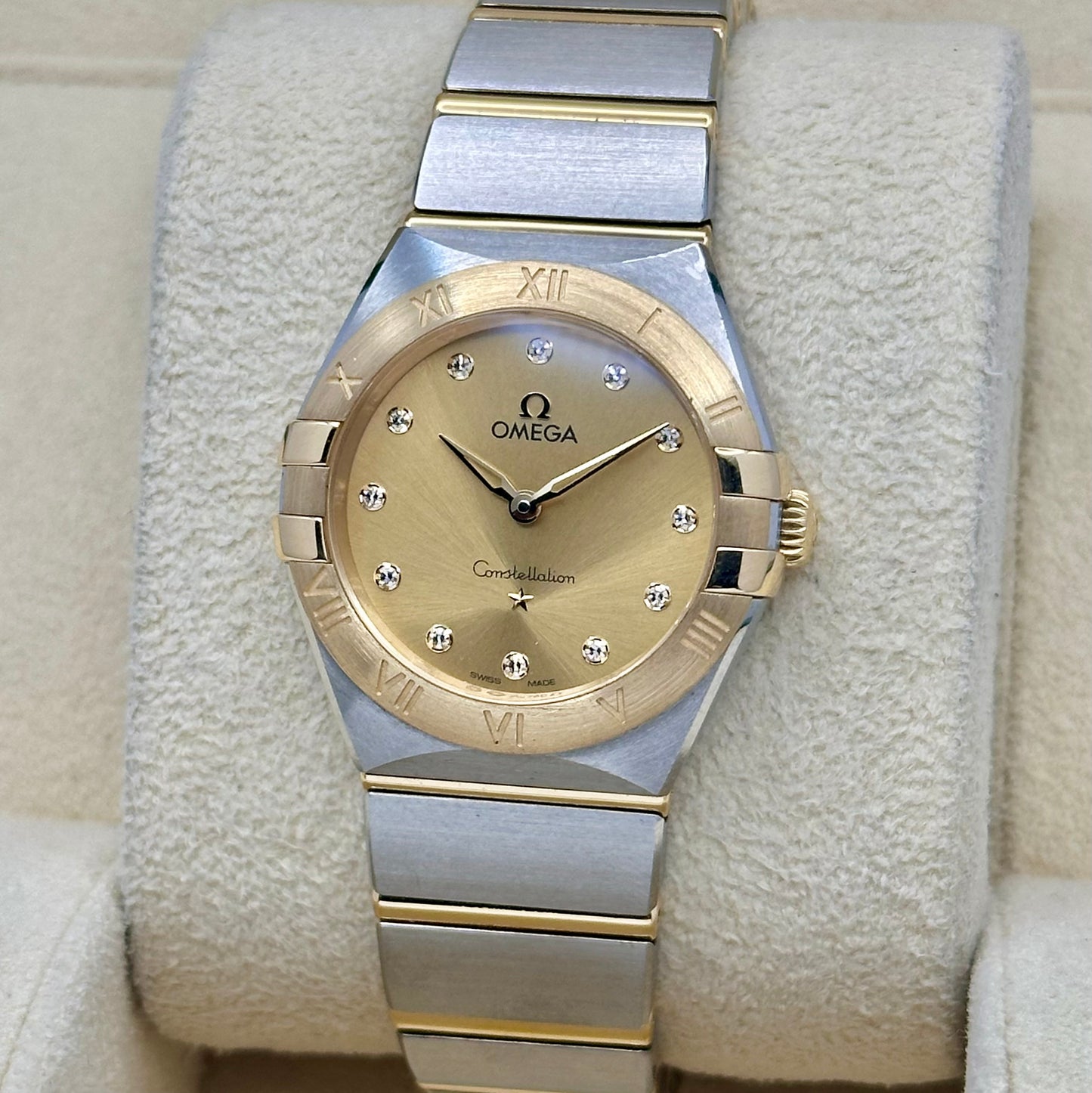 Constellation Ladies Champagne Diamond Dial 18K Yellow Gold Ref 131.20.28.60.58.001 2023