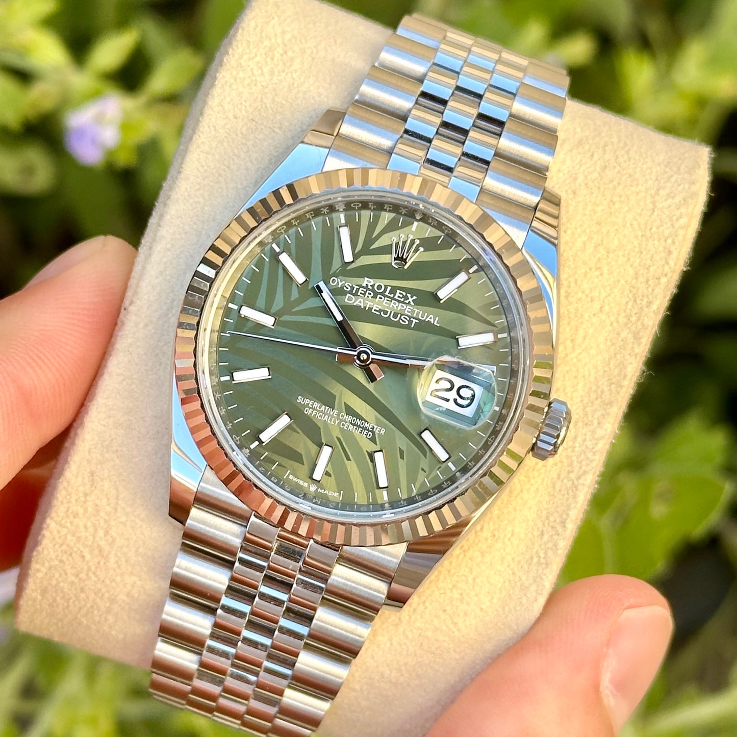 Datejust 36 Palm Green Motif Ref 126234 2021