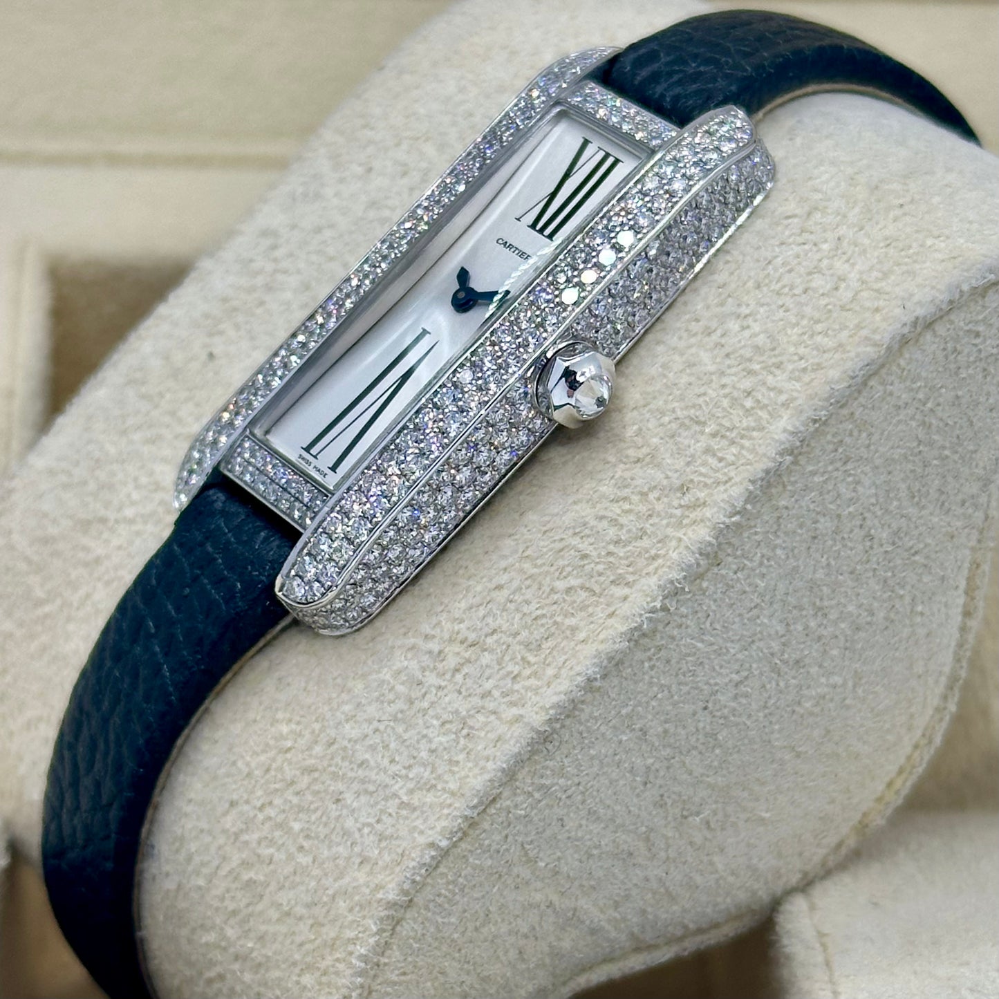 Tank S 18K White Gold Factory Diamond Set Ref 2625
