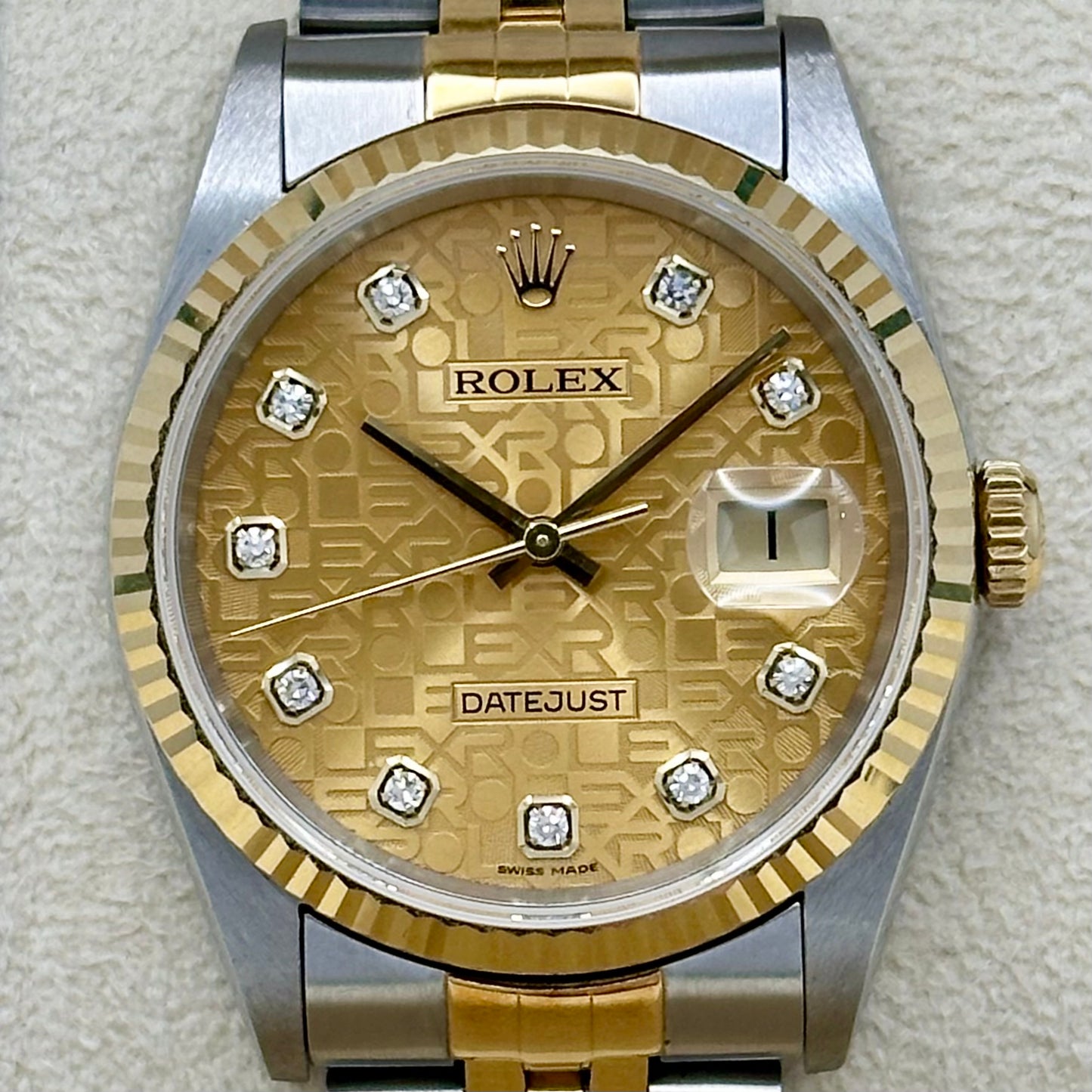 Datejust 36 Anniversary Champagne Diamond Ref 16233 1998