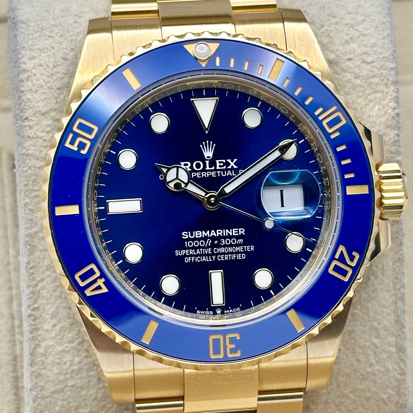 Submariner Date Bluesy 18K Yellow Gold Ref 126618LB 2022
