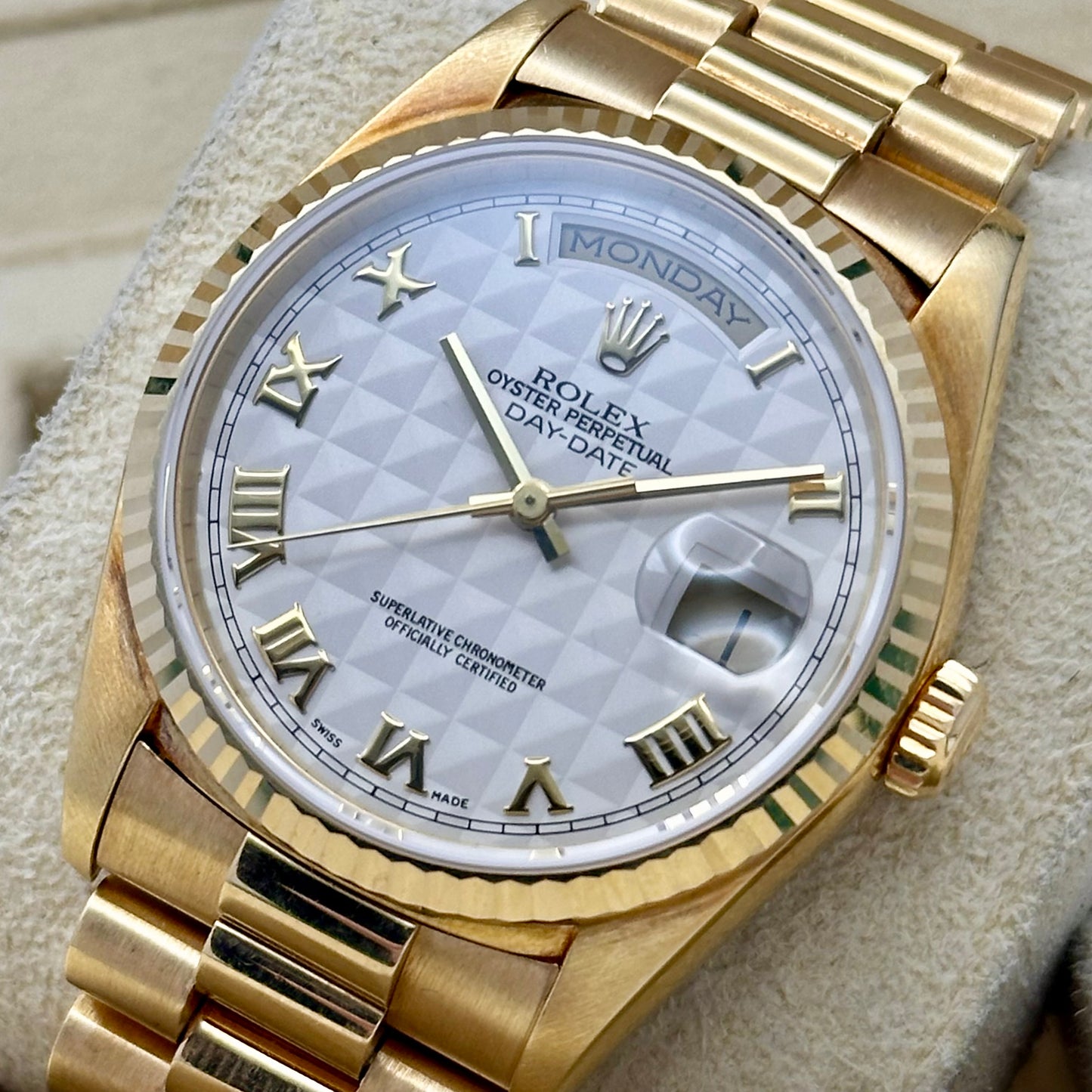 Day-Date 36 Pyramid Romans 18K Yellow Gold Ref 18238