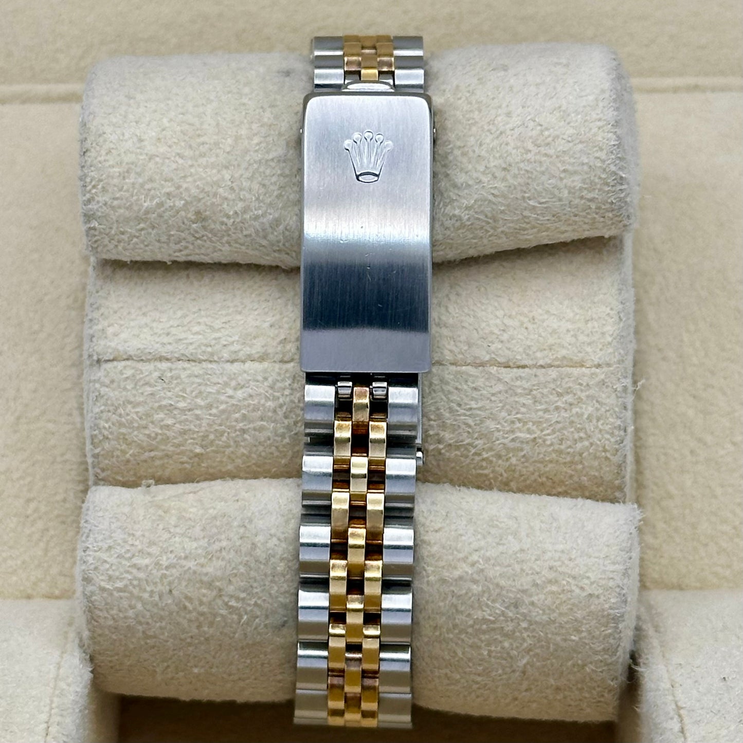 Lady-Datejust 26 White Buckley Diamond Dial 18K Yellow Gold Two Tone Ref 69173G 1995