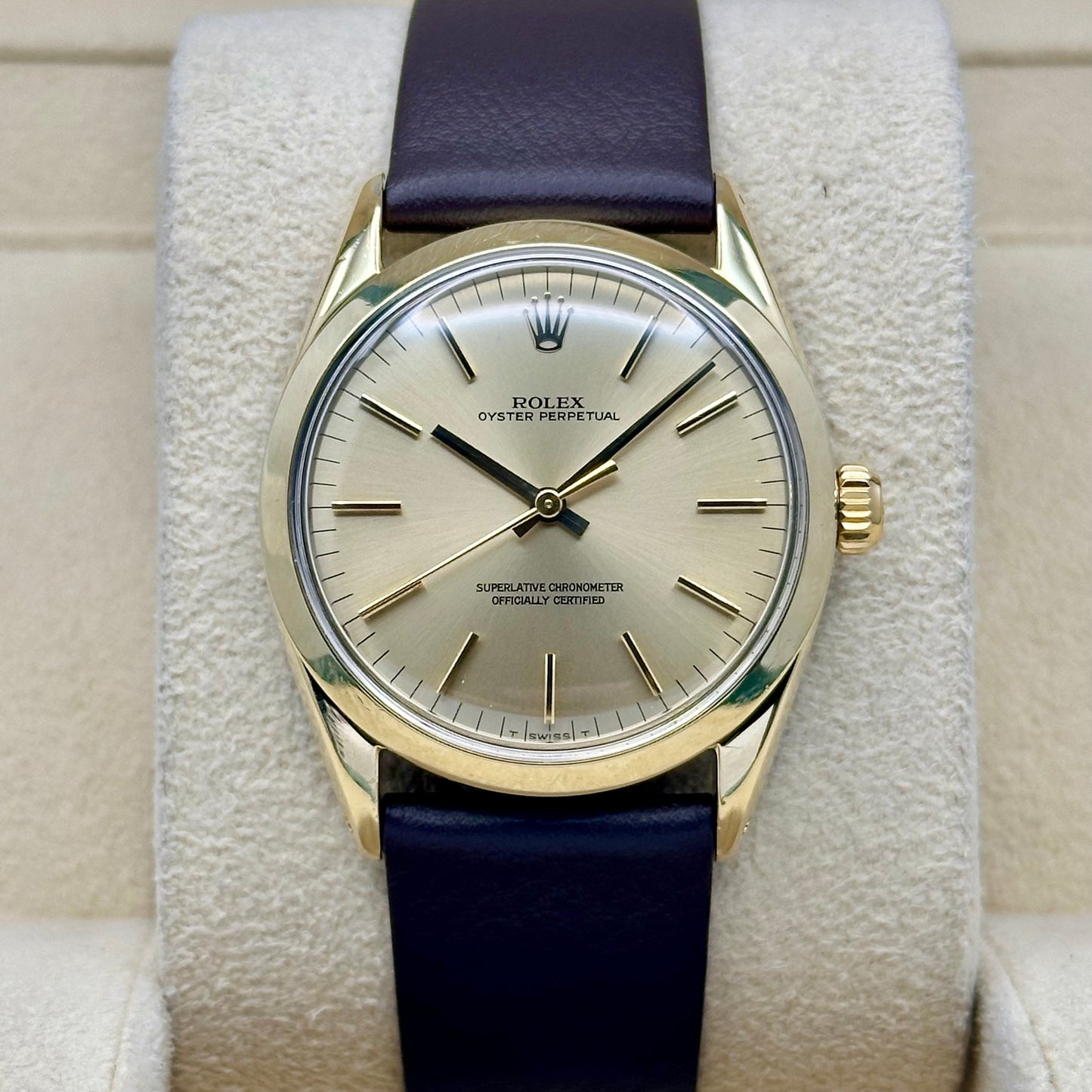 Oyster Perpetual 34 Sunburst Dial Yellow Gold Ref 1024