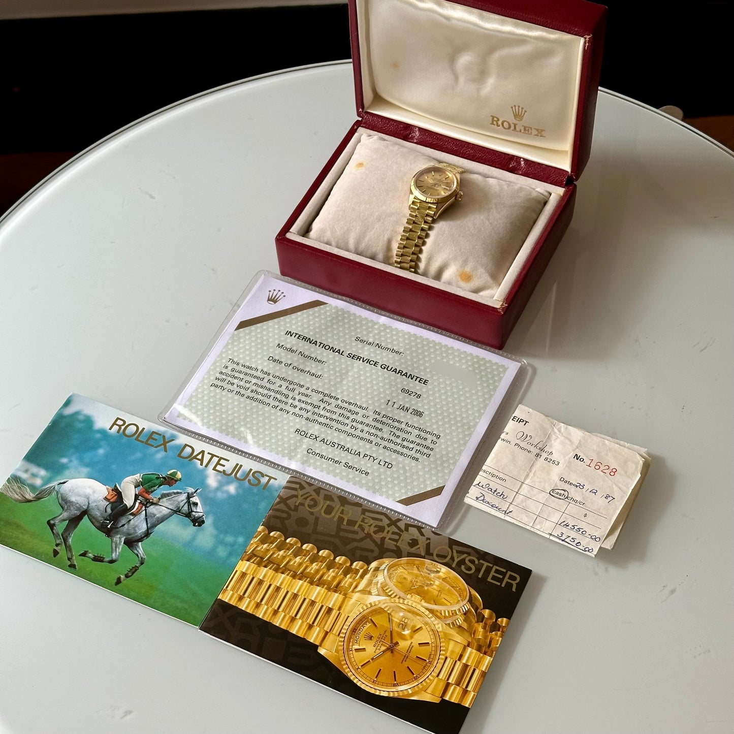 Lady-Datejust 26 Champagne Bark President 18K Yellow Gold Ref 69278