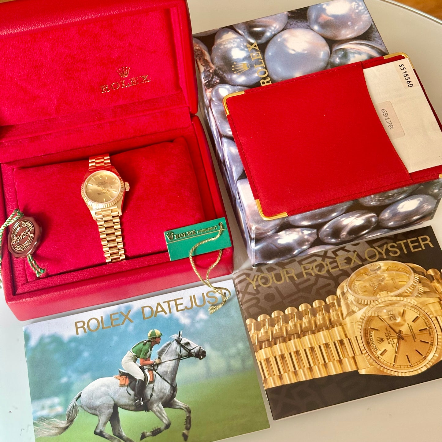 Lady-Datejust 26 Champagne 18K Yellow Gold President Ref 69178 1995