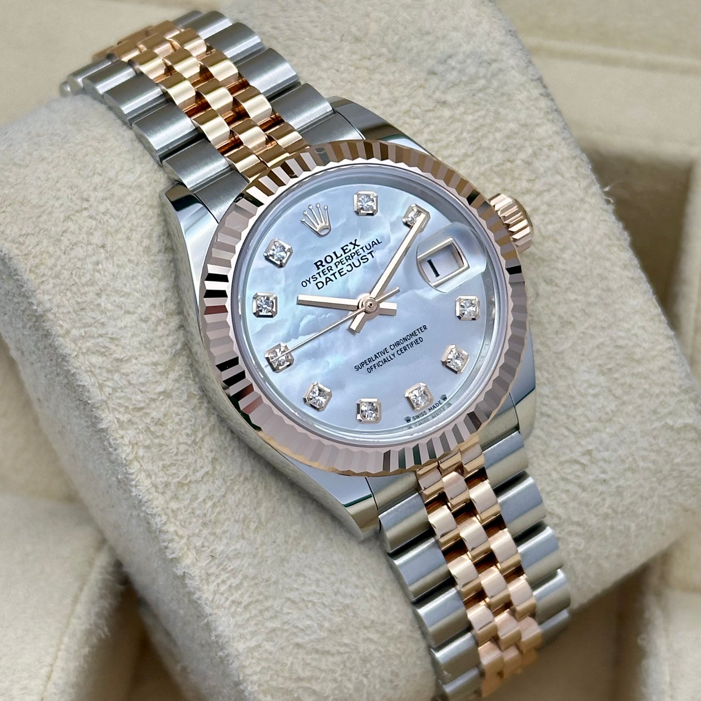 Lady-Datejust 28 18K Rose Gold Mother Of Pearl Diamond Ref 279171 2022
