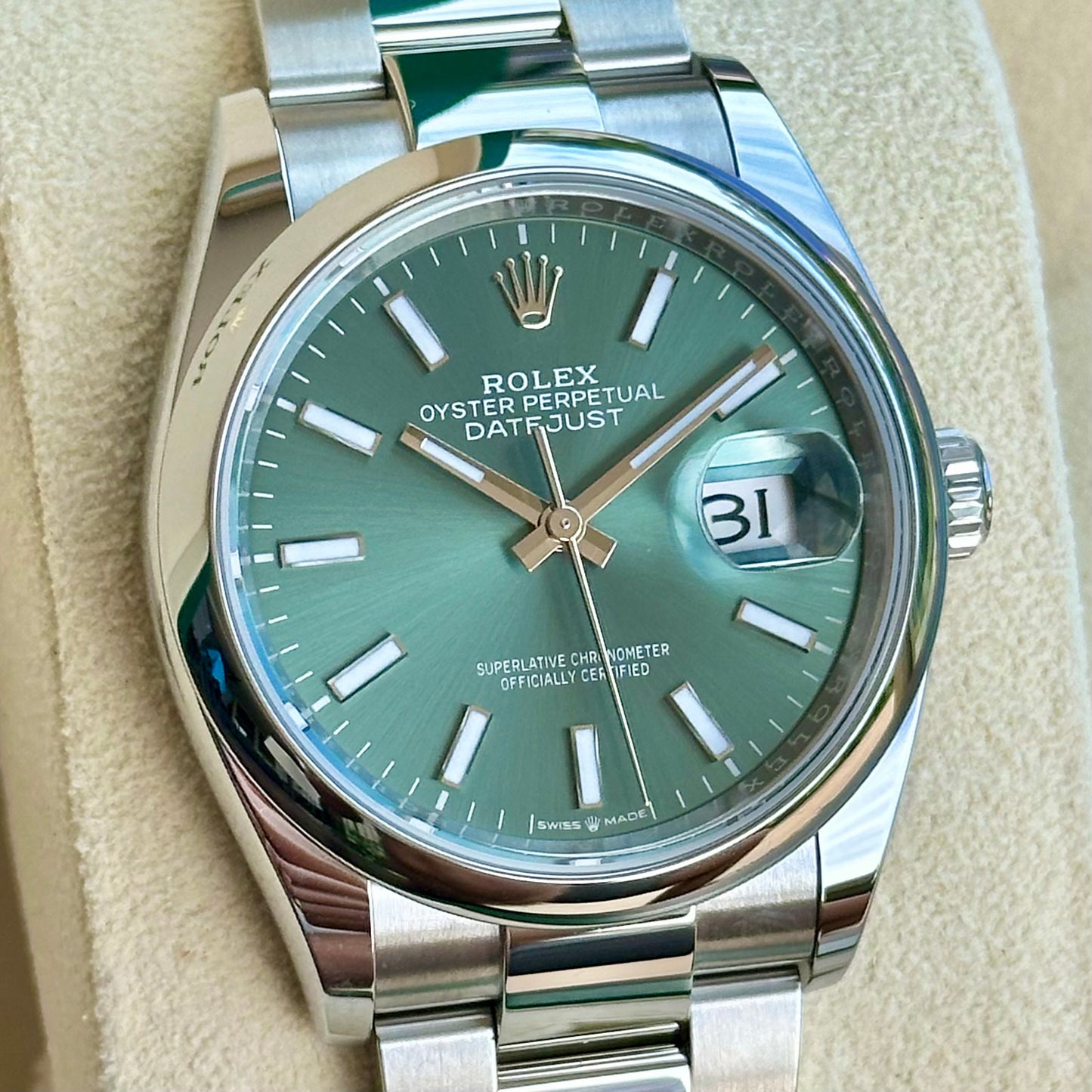 Datejust 36 Mint Green Ref 126200 2024