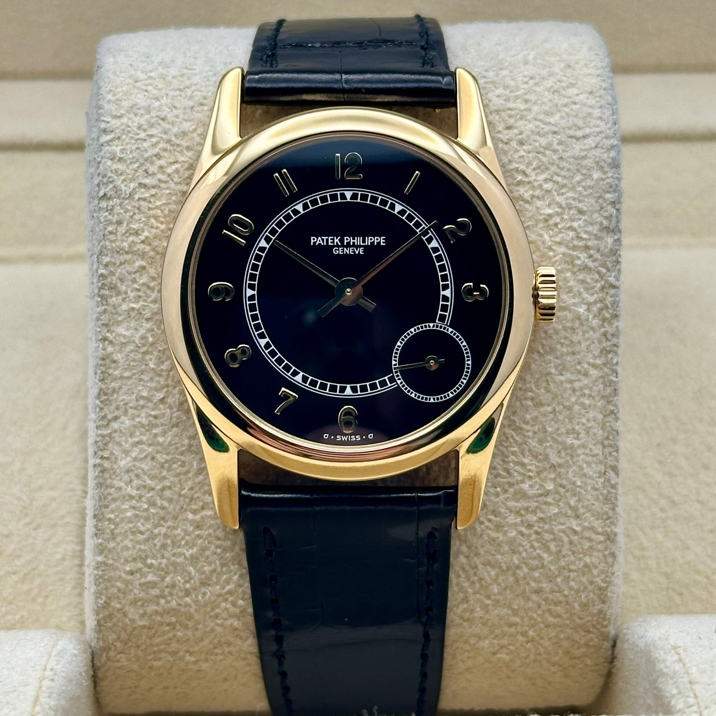 (ON HOLD) Calatrava Black Dial 18K Yellow Gold Ref 5000J-001