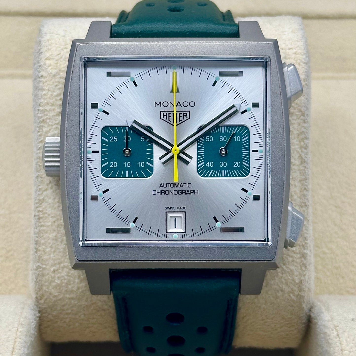 Monaco Chronograph Titanium Racing Green Limited Edition Ref CAW218E.FC6565 2024