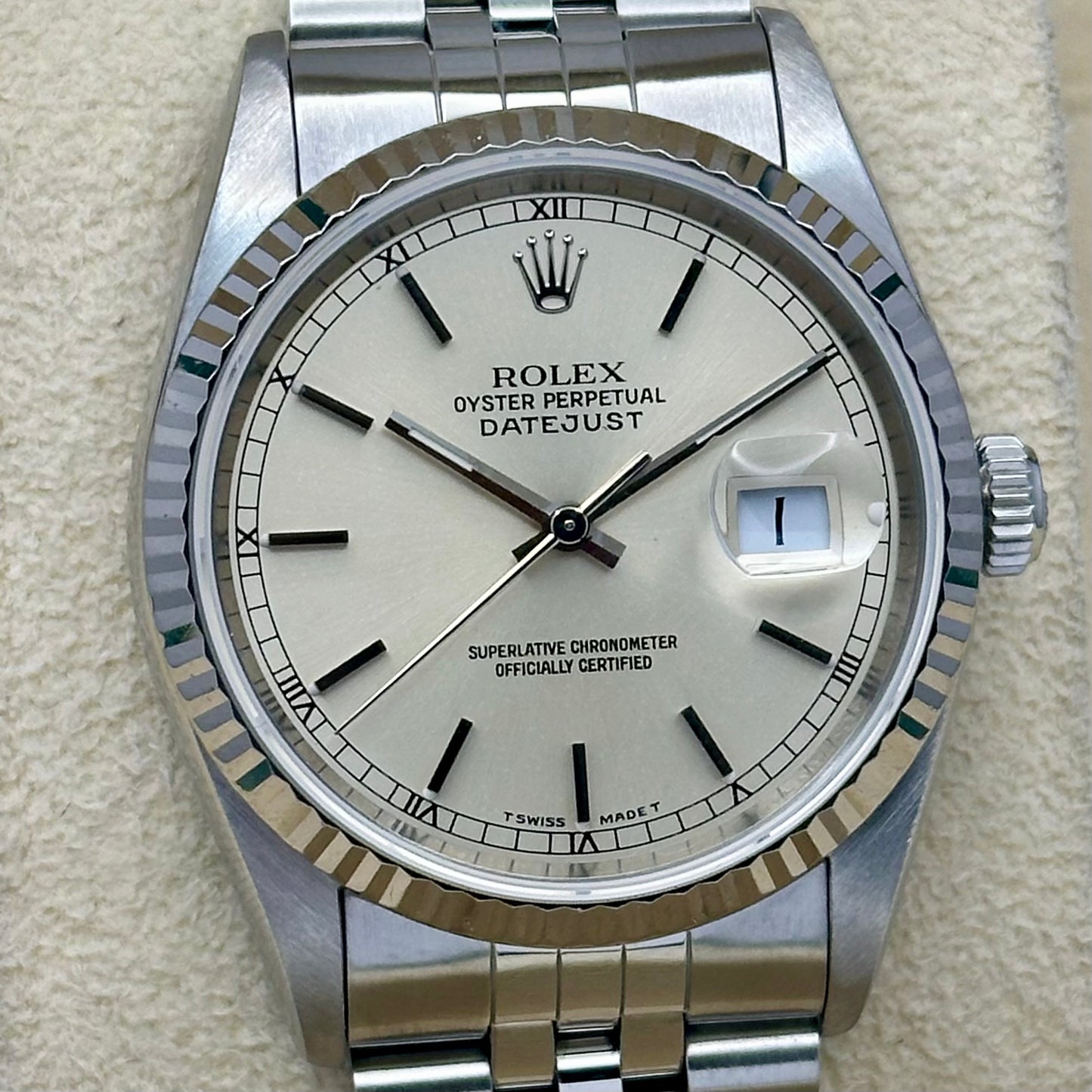 Datejust 36 Sunburst Silver Ref 16234 1996