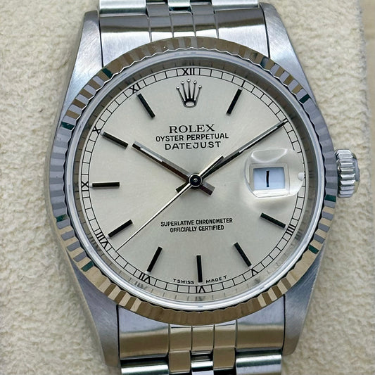 Datejust 36 Sunburst Silver Ref 16234 1996