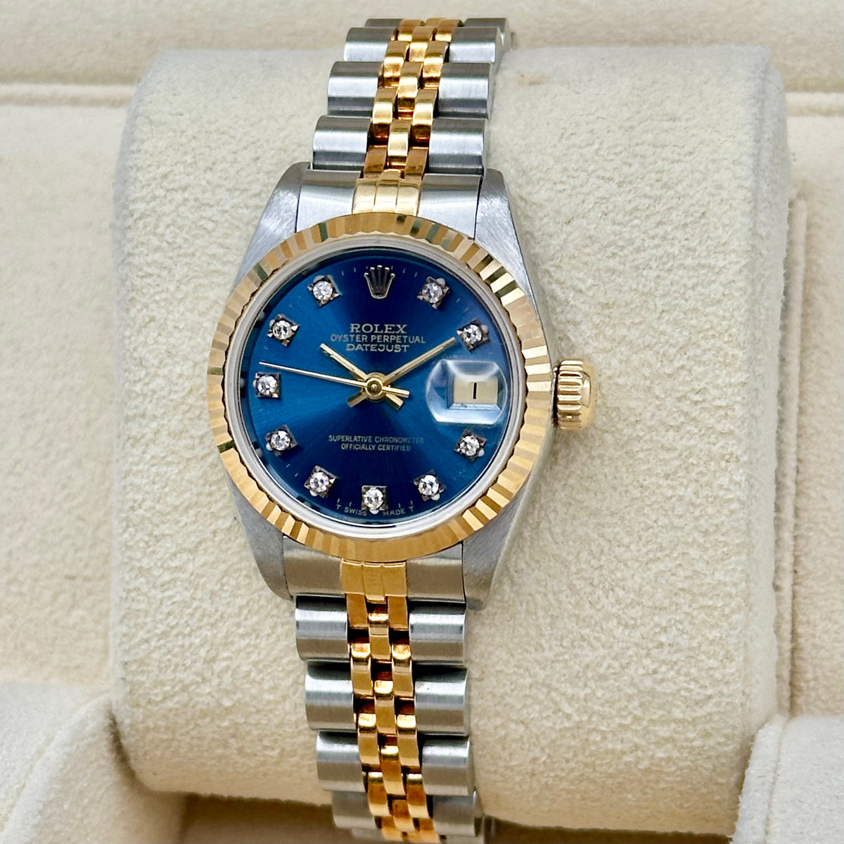 Lady-Datejust 26 Sunburst Blue Diamond Ref 69173G