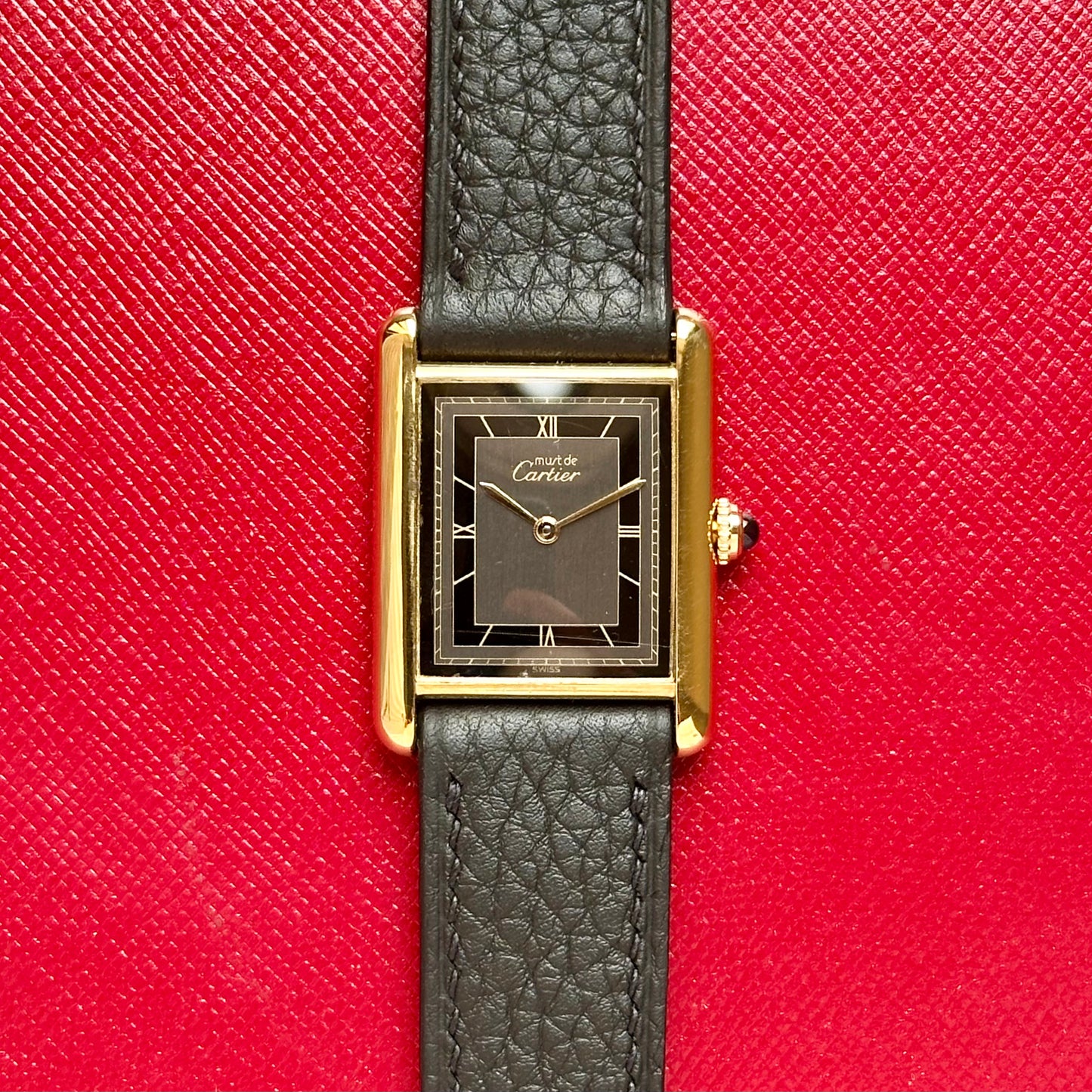 Tank Must De Cartier Vermeil Grey Romans Ref 6 81006 1990