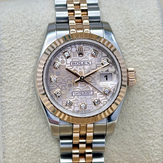 Lady-Datejust 26 Pink Anniversary Diamond Dial 18K Rose Gold Ref 179171 2015