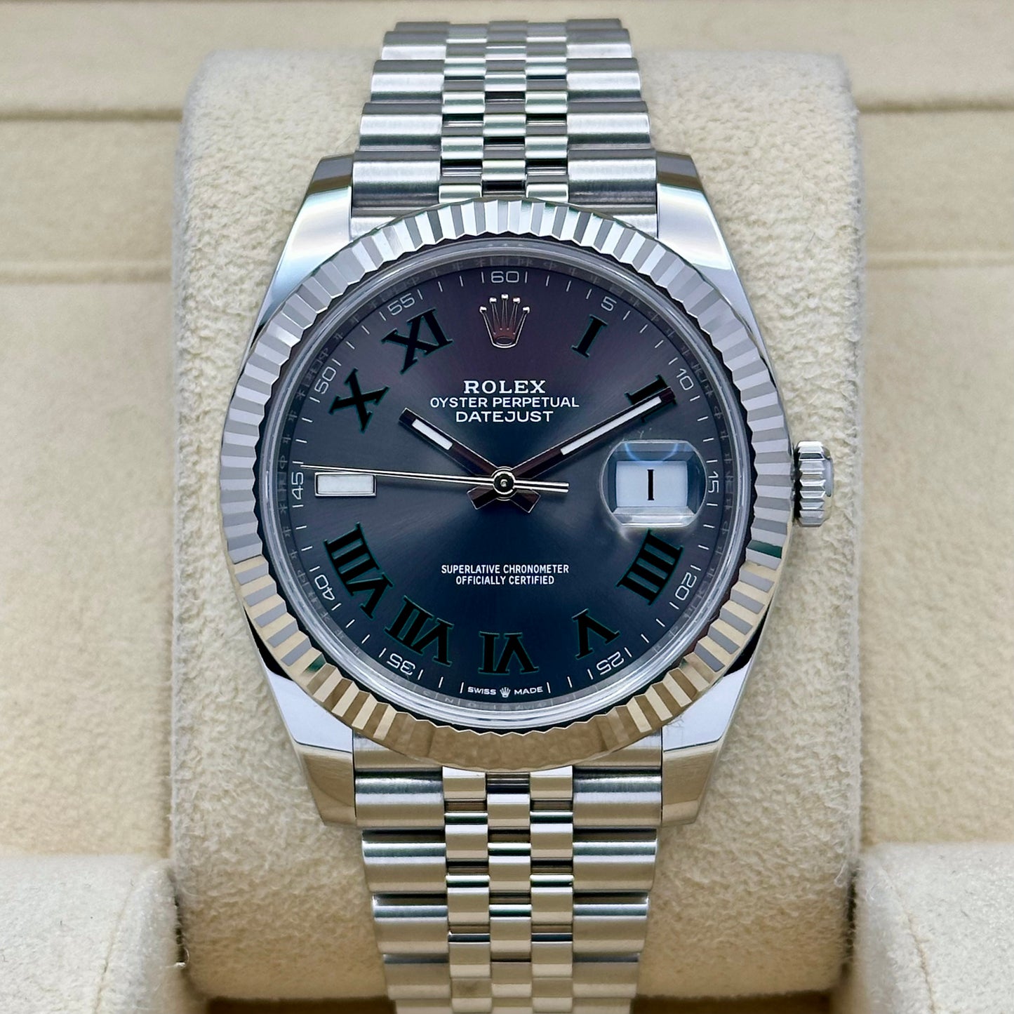 Datejust 41 Wimbledon 18K White Gold Ref 126334 2018