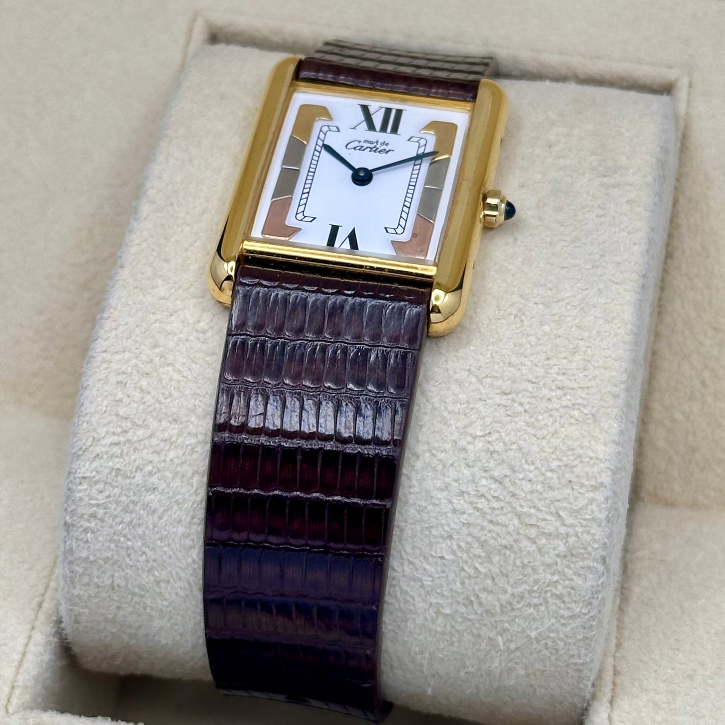 Tank Must Vermeil Large Trinity Dial Ref 6 81006 1990