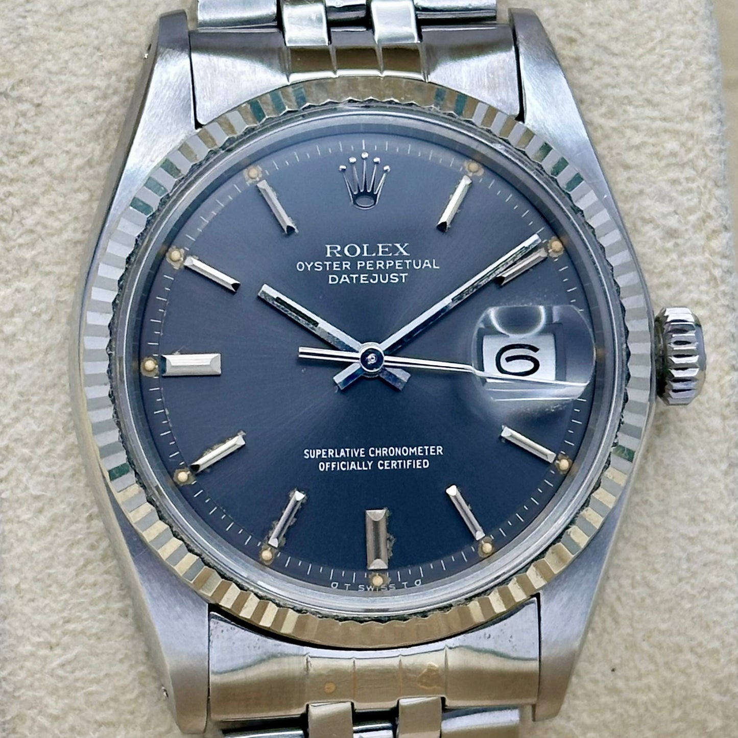 Datejust 36 Ghost Grey Sigma 18K White Gold Ref 1601 1974