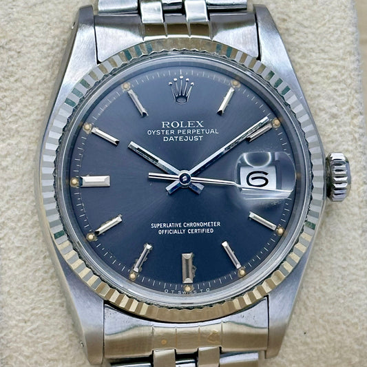 Datejust 36 Ghost Grey Sigma 18K White Gold Ref 1601 1974