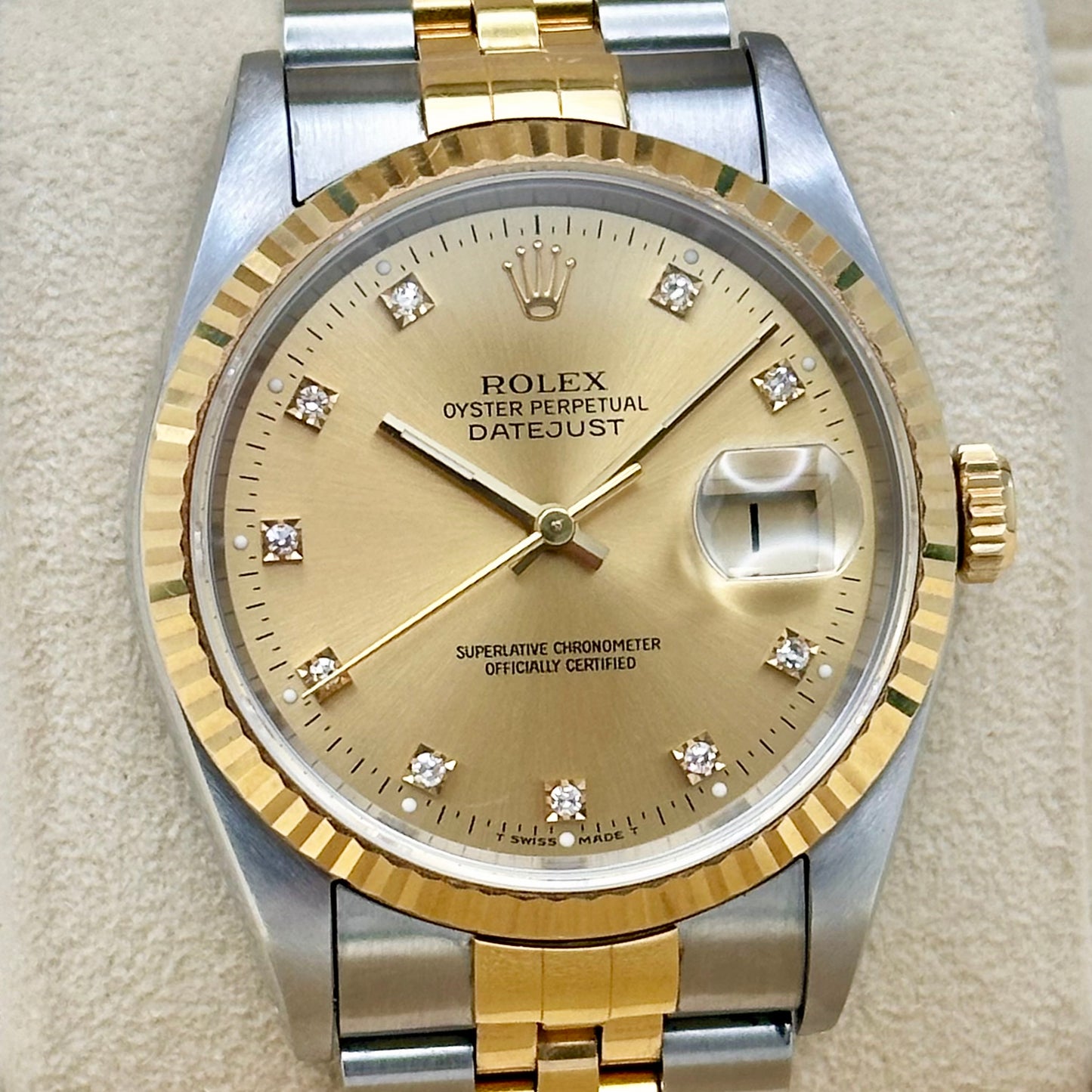 Datejust 36 Champagne Diamond Ref 16233 1993