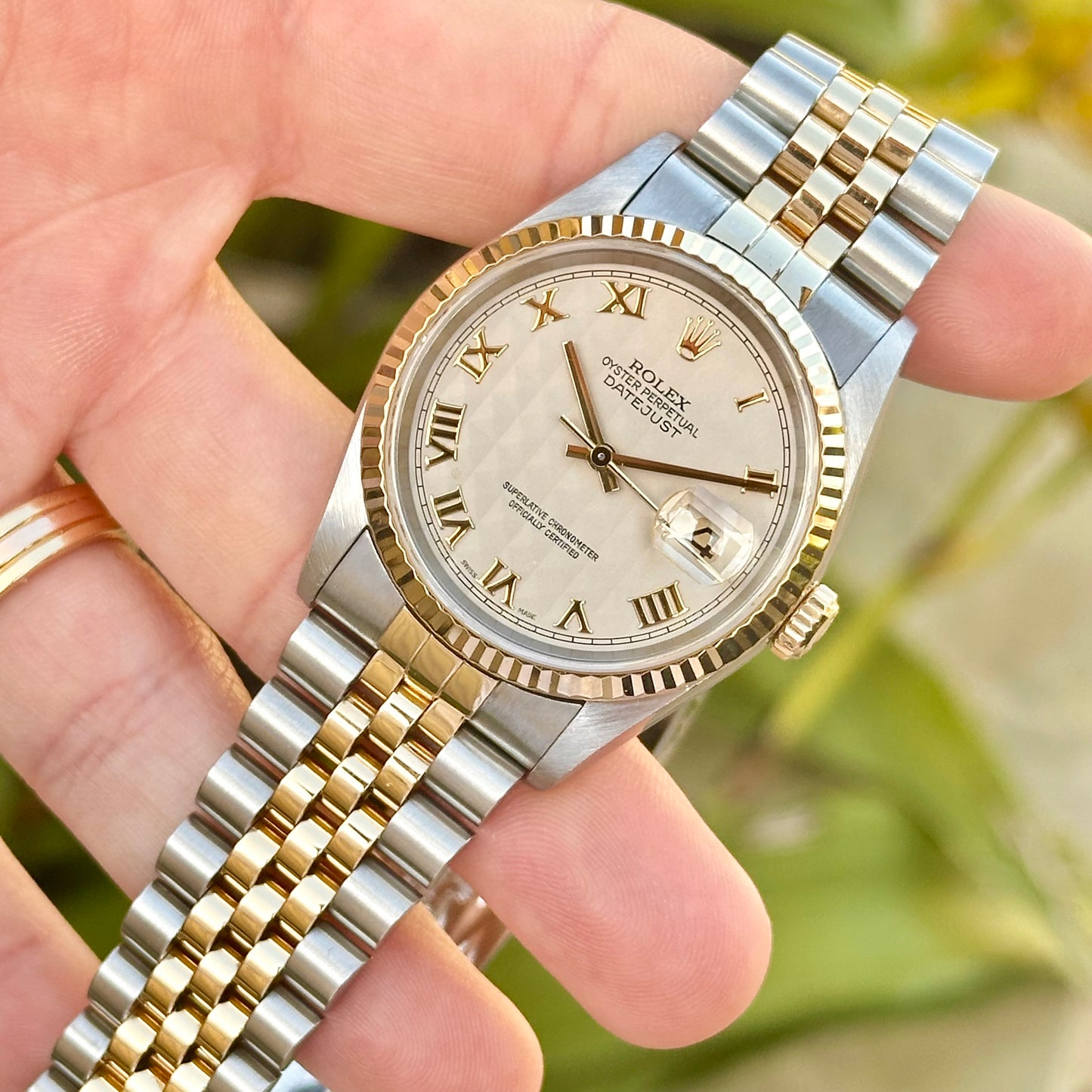 Datejust 36 Pyramid Dial Ref 16233 1996