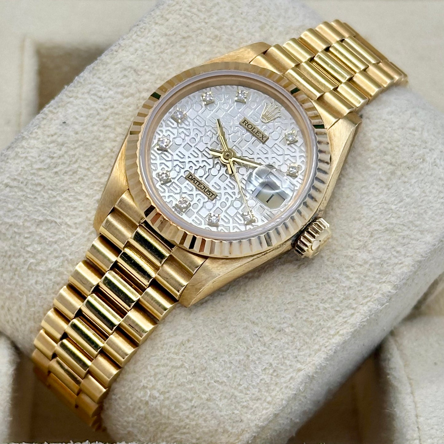 Lady-Datejust 26 Anniversary Diamond 18K Yellow Gold President Ref 69178J