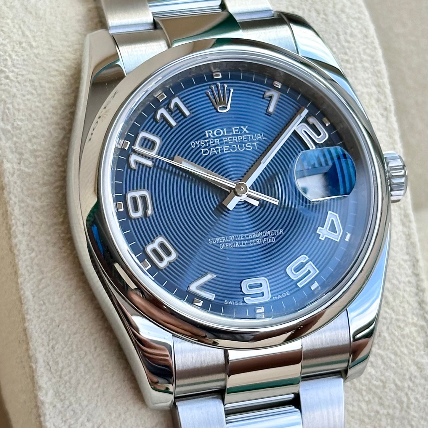 Datejust 36 Blue Concentric Ref 116200 2009