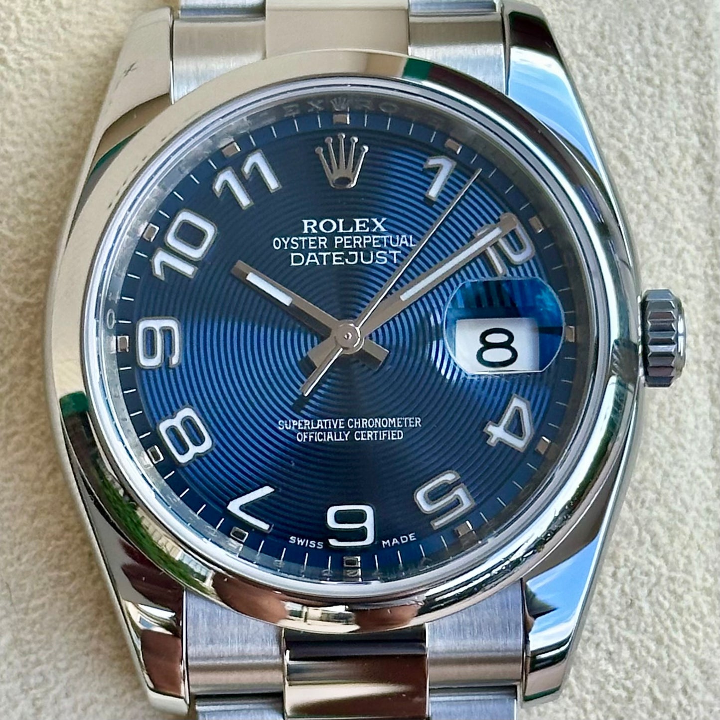 Datejust 36 Blue Concentric Ref 116200 2009