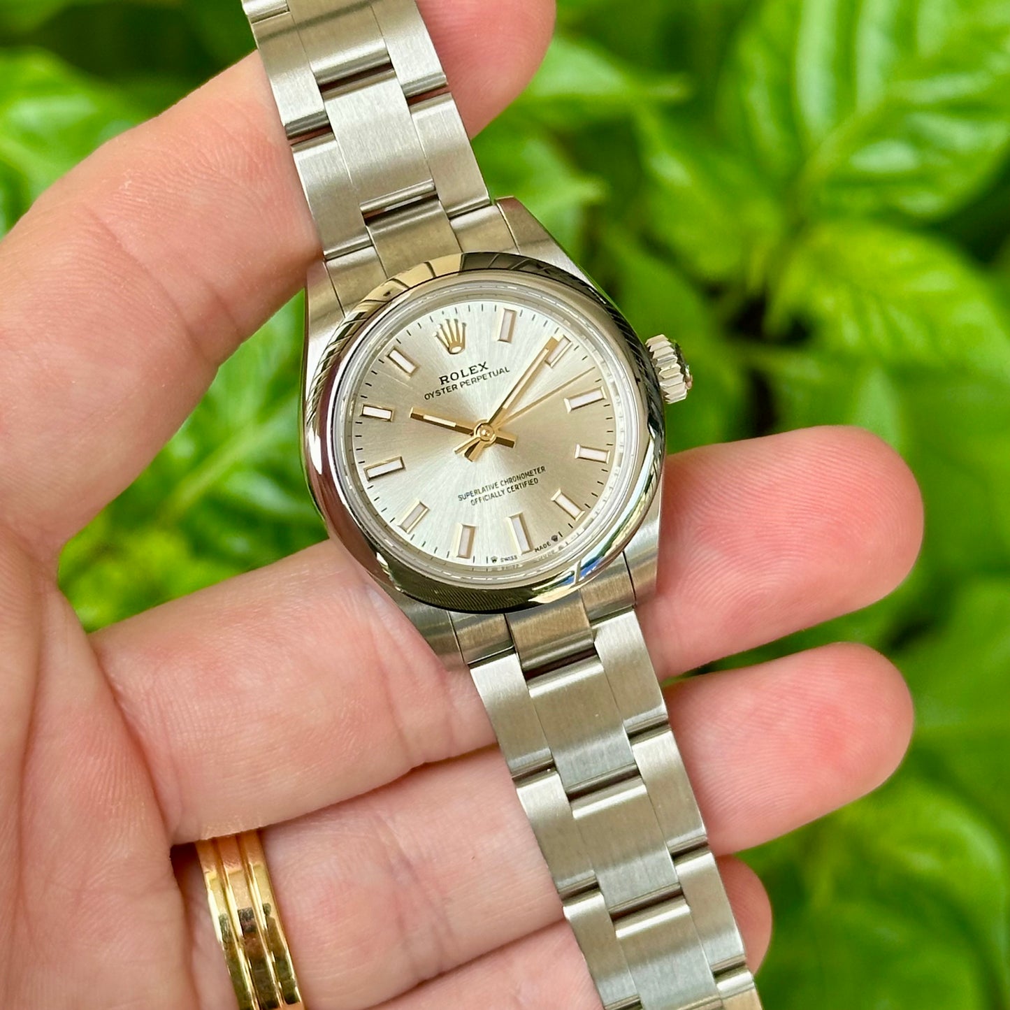 Oyster Perpetual Silver Dial 28 Ref 276200 2024